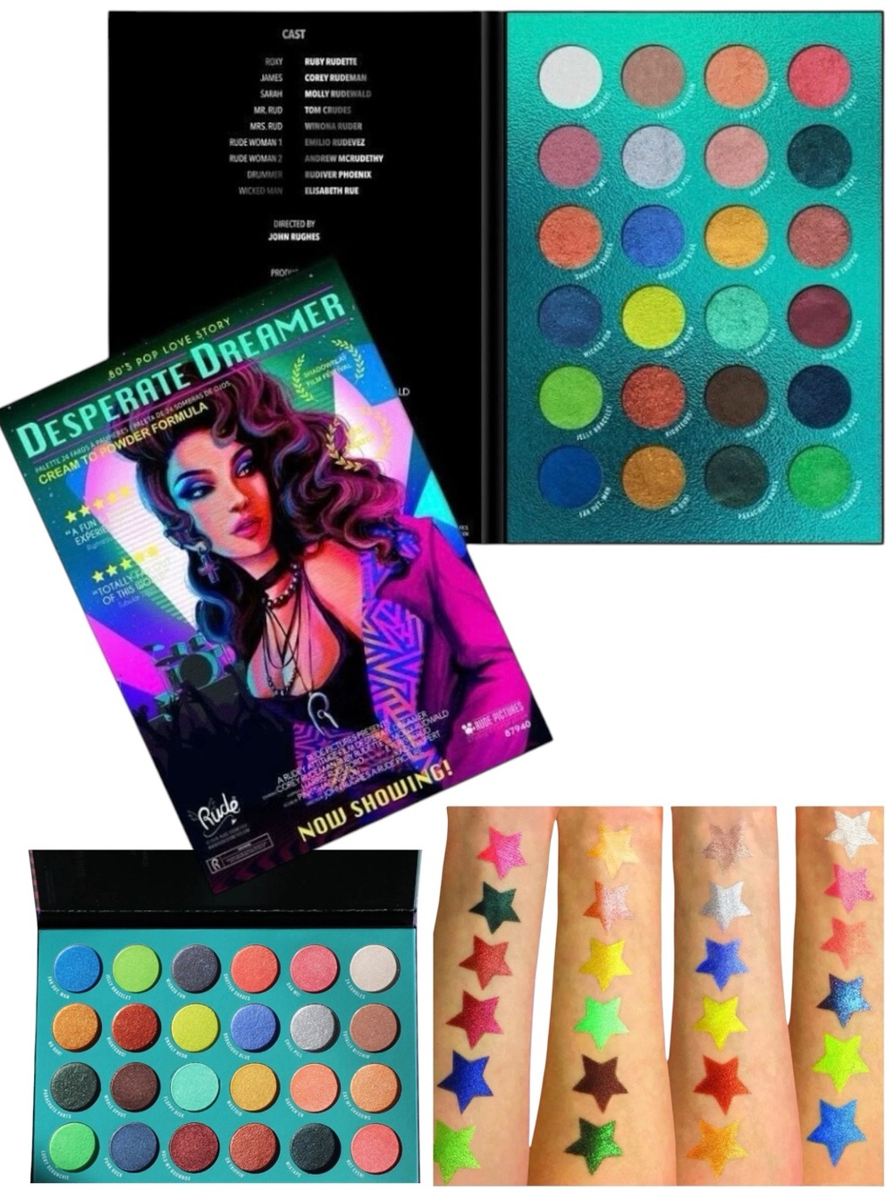 Rude Cosmetics Desperate Dreamer Pressed Pigment 24 Shade Eyeshadow Palette